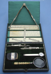 English Case of Drawing Instruments Made in the XIX Century. With All  Original Parts.